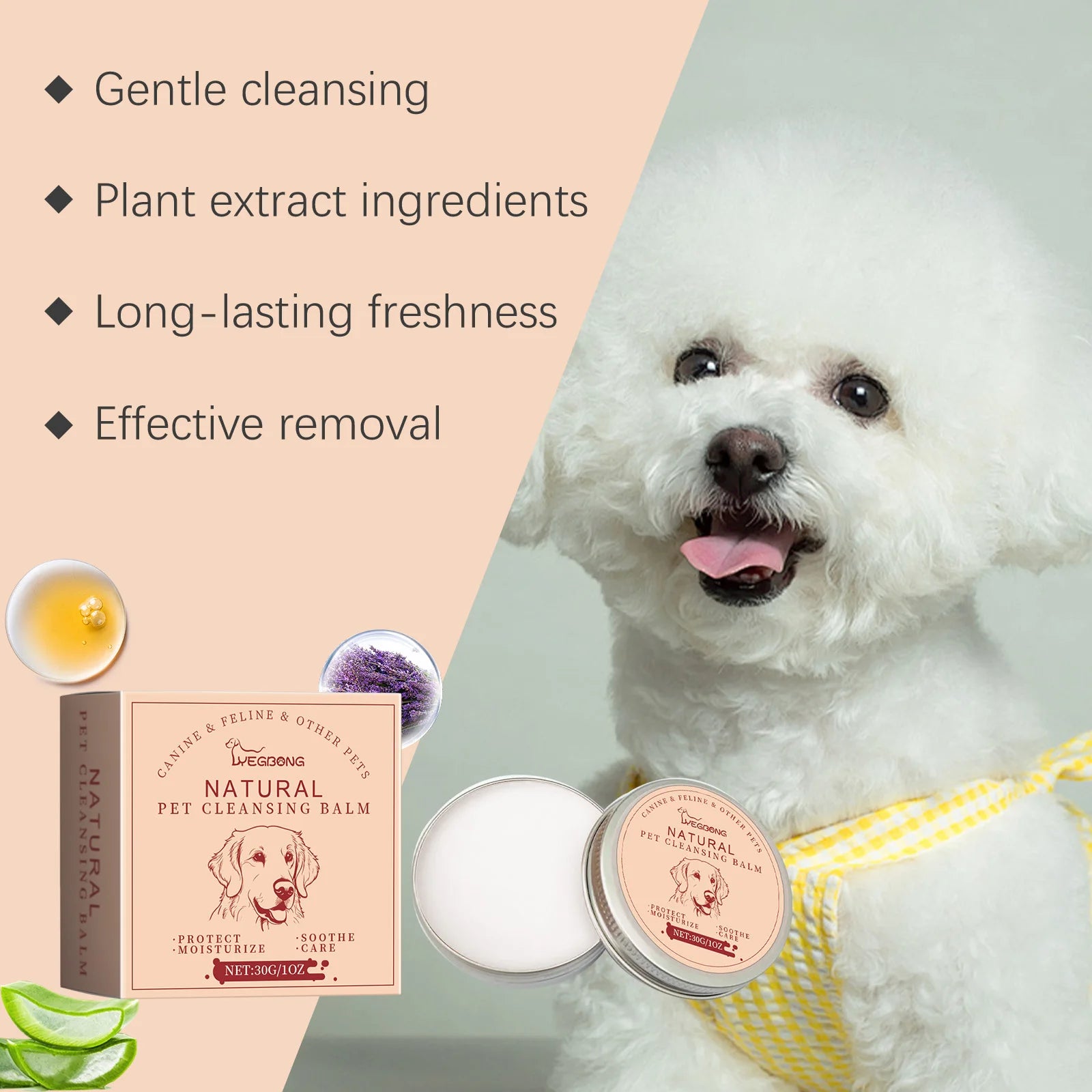 Pet Tear Stains Remover Balm 30G Eye Dogs Eye Stain Cleaning Cream Keep Drying Prevent Pigmentation Reduce Tear Marks