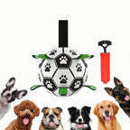 Damaly,Interactive Dog Soccer Toy with a Grip Ring, Durable Water Ball for Dogs, Dog Chasing and Playing Toy, without Battery