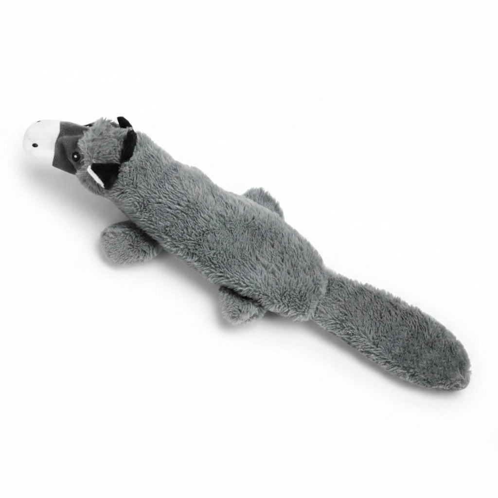 5PCS Crinkle Plush Dog Squeaky Toys Fox Giraffe Squirrel Cow Donkey Style, No Stuffing Dog Toys for Small Medium Large Dogs