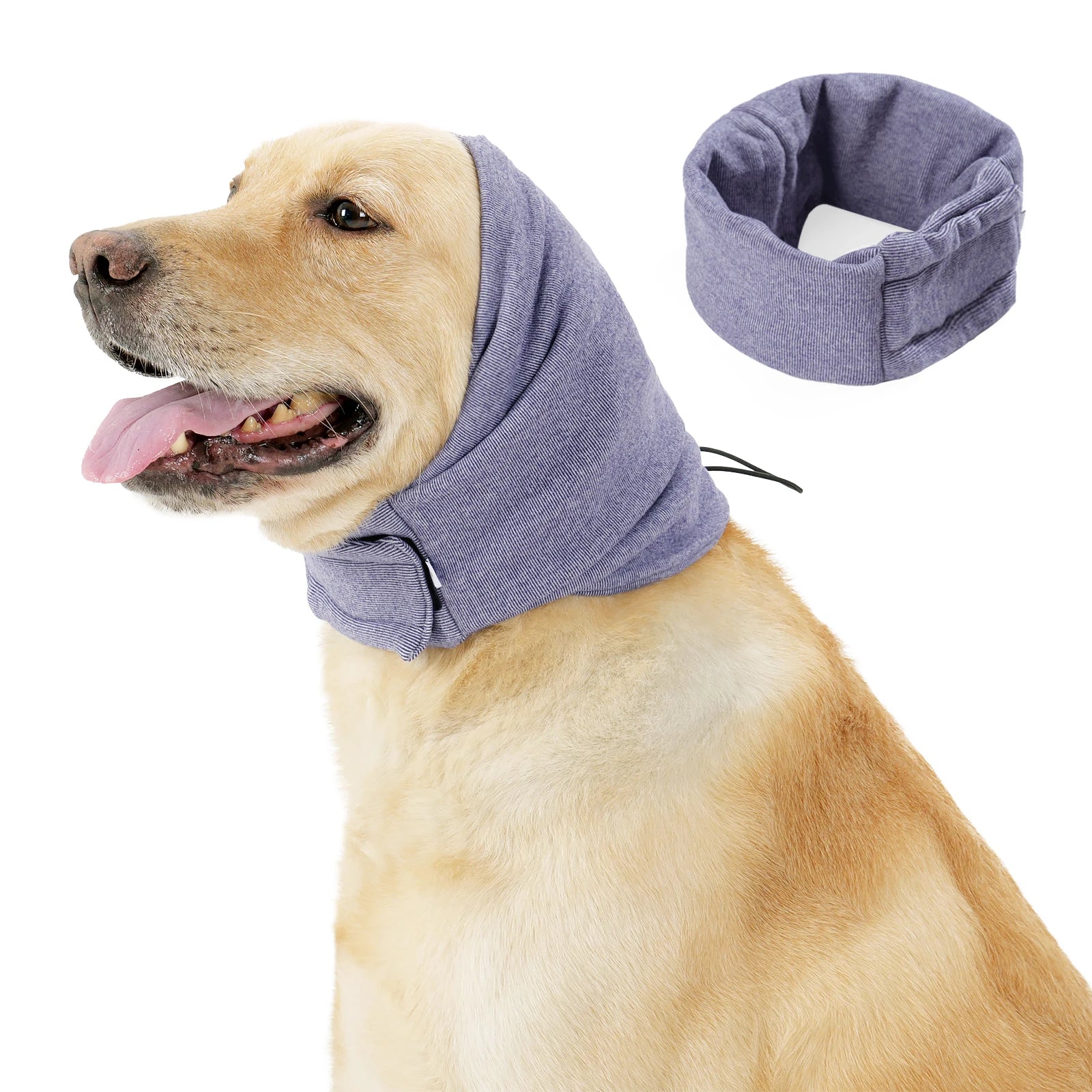 Dog Calming Hoodie No Shake Ear Wraps,Dog Ear Head Covers for Noise Reduction & Anxiety Relief,Dog Ear Headband Muffs Head Wraps